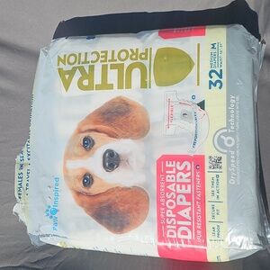 🐾 Paw Inspired Ultra Protection Absorbent Disposable Dog Diapers Medium Opened